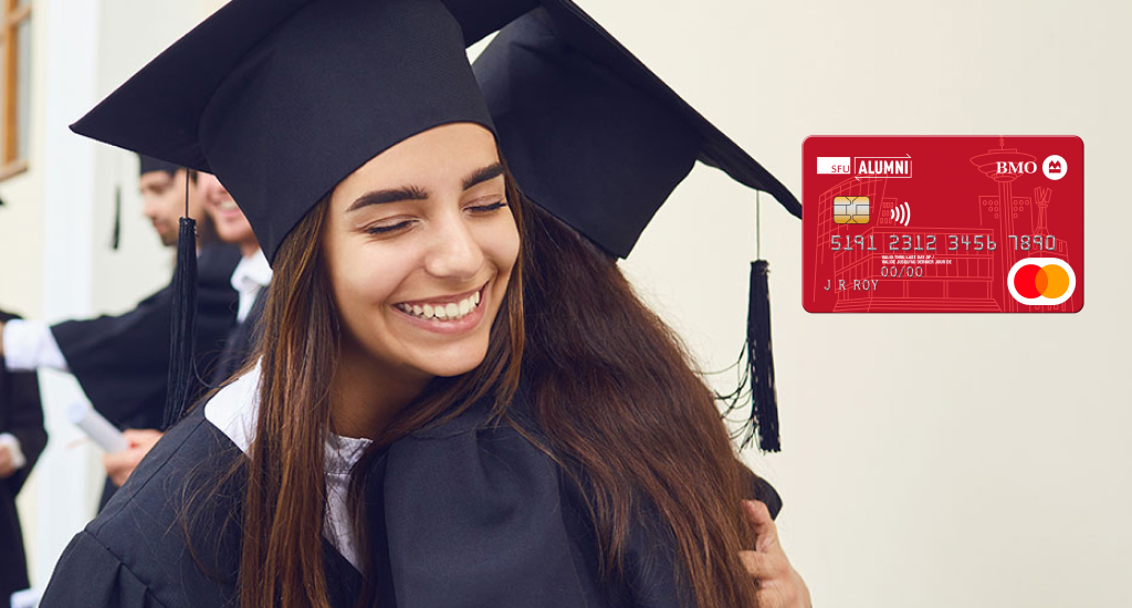 image of BMO Alumni Association of Simon Fraser University Mastercard featuring the university logo