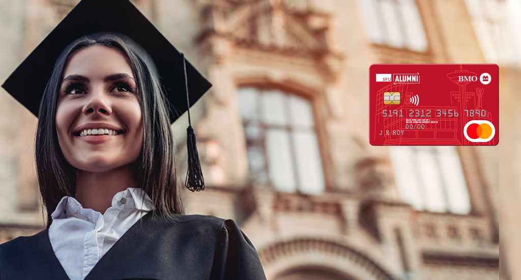 image of B M O S F U Alumni Association Student Mastercard featuring the university logo