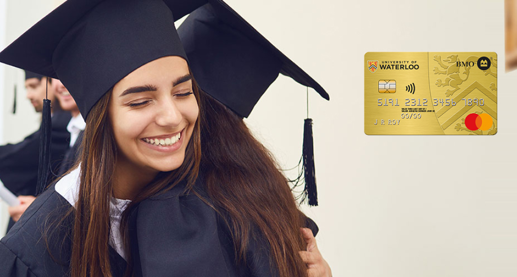 image of B M O University of Waterloo Mastercard featuring the university logo