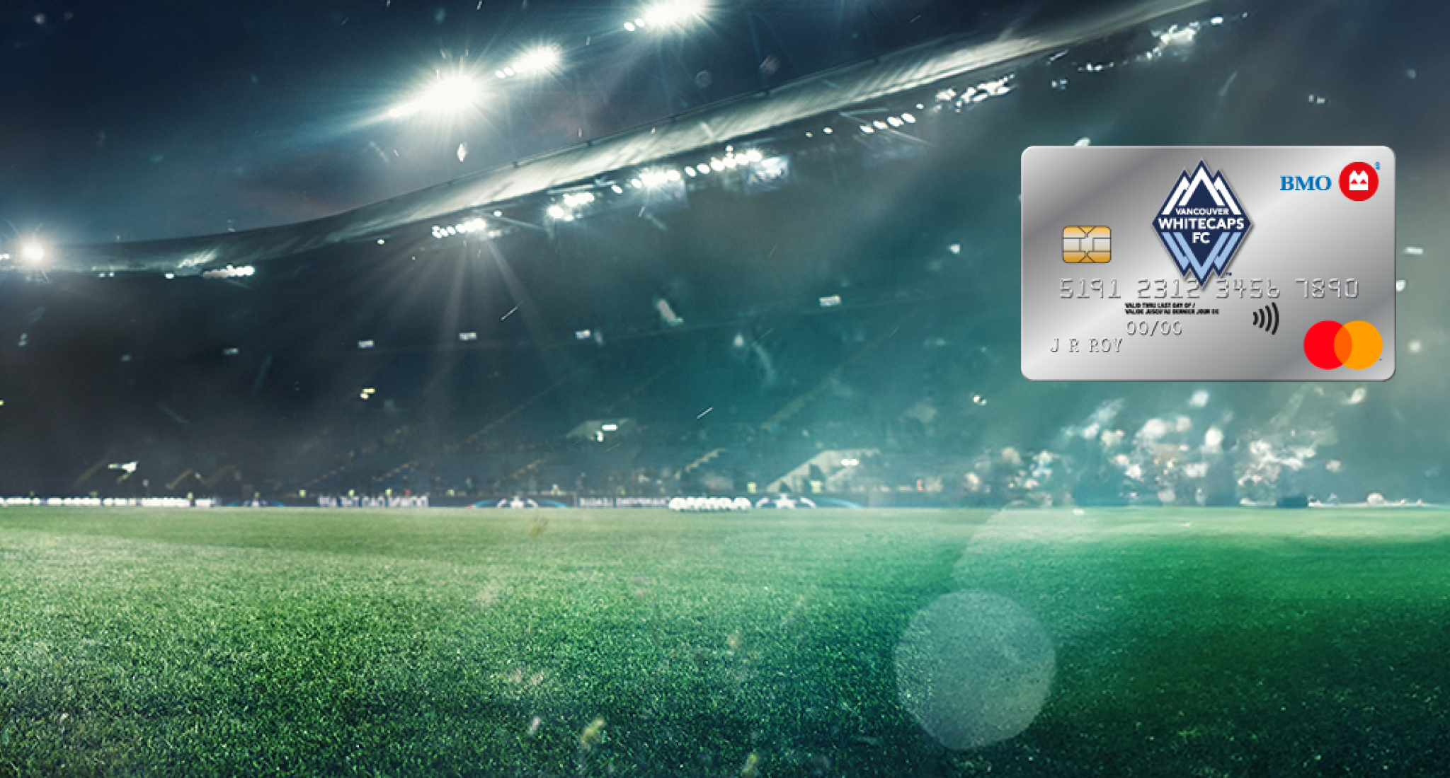 image de la carte Mastercard BMO Vancouver Whitecaps F C avec le logo du club