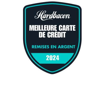 Medaille Hardbacon pour la meilleure carte de crédit remise en 2024